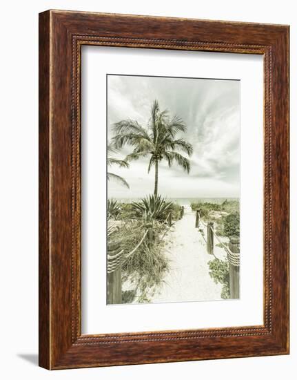 Vintage Path to the Beach-Melanie Viola-Framed Photographic Print