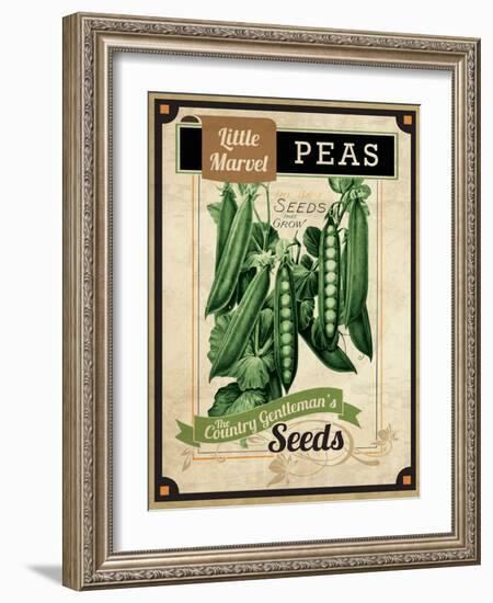 Vintage Peas Seed Packet-null-Framed Giclee Print