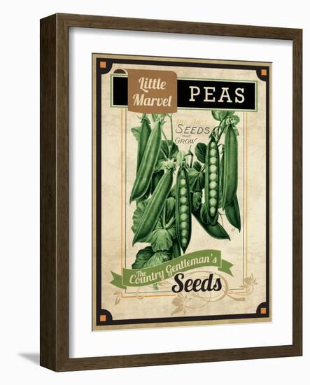 Vintage Peas Seed Packet-null-Framed Giclee Print