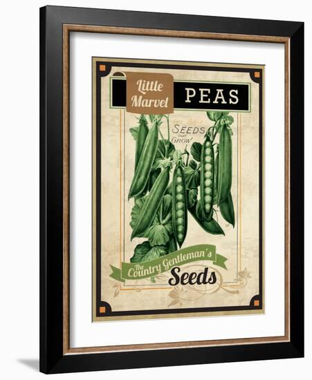 Vintage Peas Seed Packet-null-Framed Giclee Print