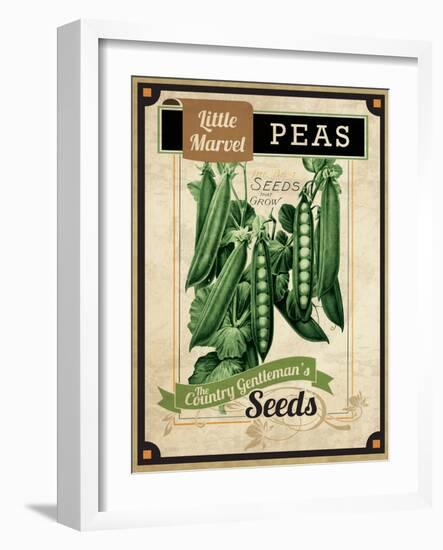 Vintage Peas Seed Packet-null-Framed Giclee Print