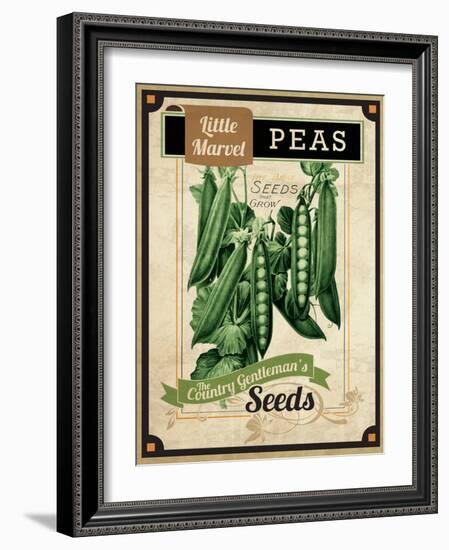 Vintage Peas Seed Packet-null-Framed Giclee Print