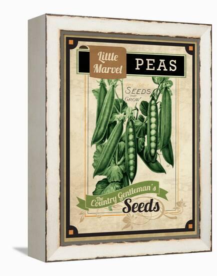 Vintage Peas Seed Packet-null-Framed Premier Image Canvas