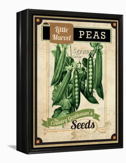 Vintage Peas Seed Packet-null-Framed Premier Image Canvas