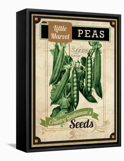 Vintage Peas Seed Packet-null-Framed Premier Image Canvas