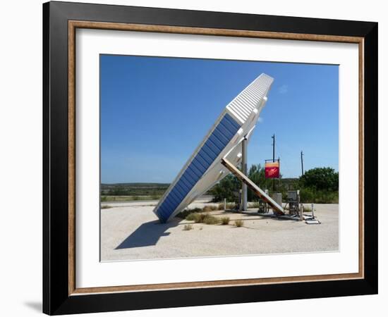 Vintage Petrol Station in America with Abandoned Pumps-Salvatore Elia-Framed Photographic Print