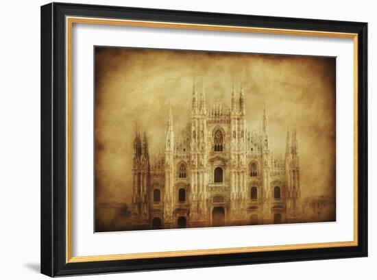 Vintage Photo of Duomo Di Milano, Milan, Italy-null-Framed Photographic Print