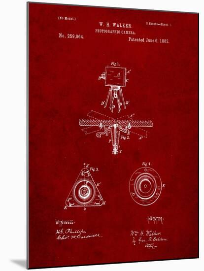 Vintage Photographic Camera Patent-Cole Borders-Mounted Art Print