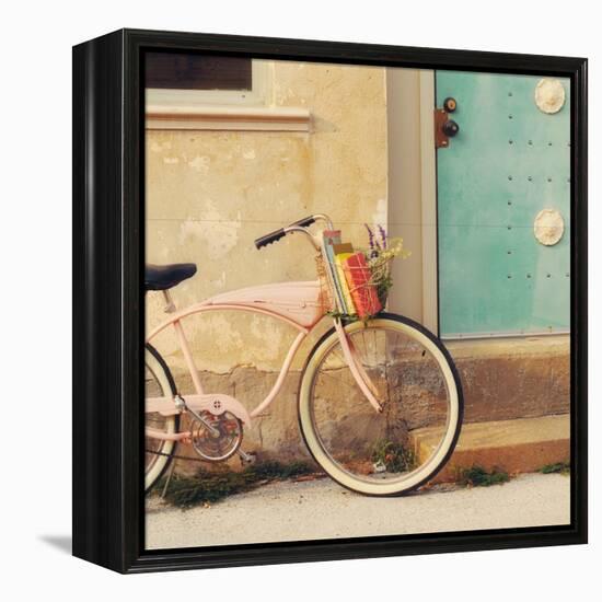 Vintage Pink Bike-Mandy Lynne-Framed Stretched Canvas