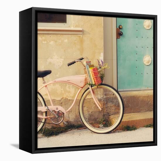 Vintage Pink Bike-Mandy Lynne-Framed Stretched Canvas