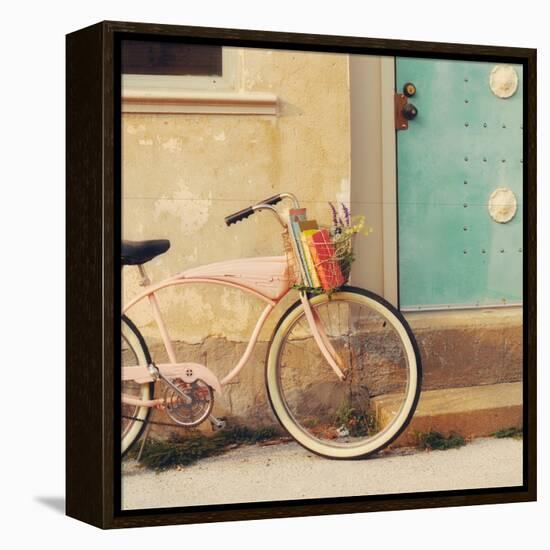 Vintage Pink Bike-Mandy Lynne-Framed Stretched Canvas