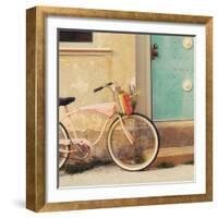Vintage Pink Bike-Mandy Lynne-Framed Art Print
