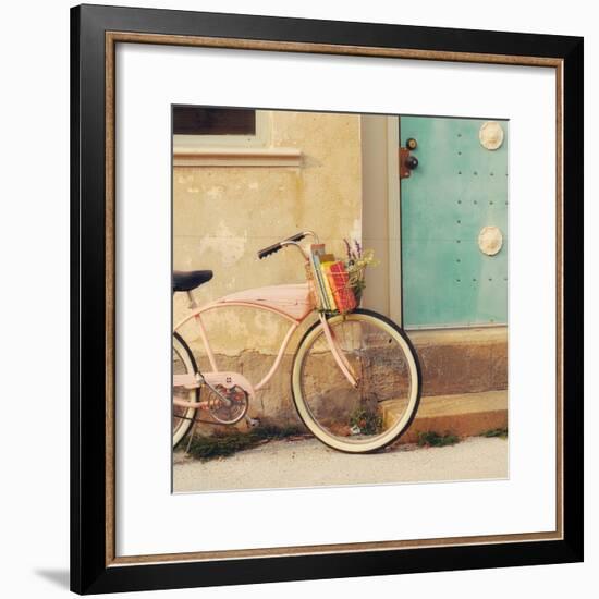 Vintage Pink Bike-Mandy Lynne-Framed Art Print