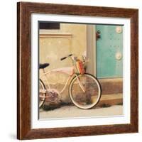 Vintage Pink Bike-Mandy Lynne-Framed Art Print