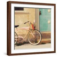 Vintage Pink Bike-Mandy Lynne-Framed Art Print
