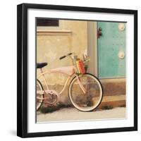 Vintage Pink Bike-Mandy Lynne-Framed Art Print