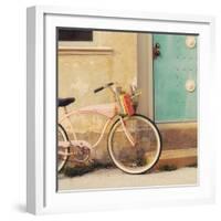 Vintage Pink Bike-Mandy Lynne-Framed Art Print