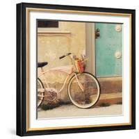 Vintage Pink Bike-Mandy Lynne-Framed Art Print