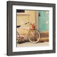 Vintage Pink Bike-Mandy Lynne-Framed Art Print