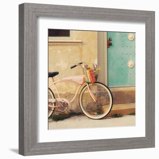 Vintage Pink Bike-Mandy Lynne-Framed Art Print