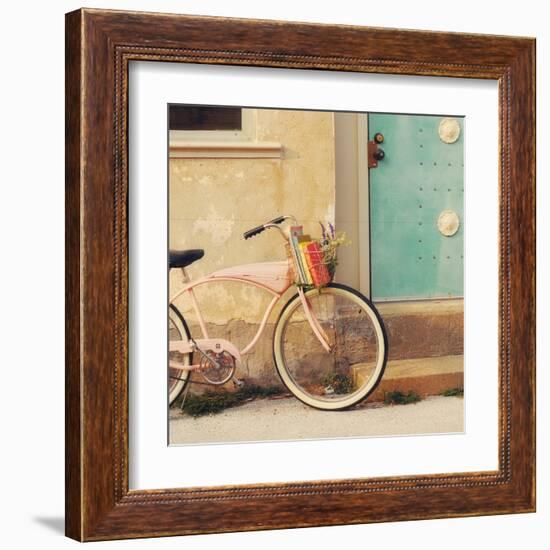 Vintage Pink Bike-Mandy Lynne-Framed Art Print