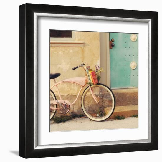 Vintage Pink Bike-Mandy Lynne-Framed Art Print