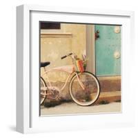 Vintage Pink Bike-Mandy Lynne-Framed Art Print