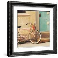 Vintage Pink Bike-Mandy Lynne-Framed Art Print