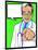 Vintage Pop Art Doctor with Pointing Hand-jorgenmac-Mounted Art Print