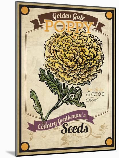 Vintage Poppy Seed Packet-null-Mounted Giclee Print