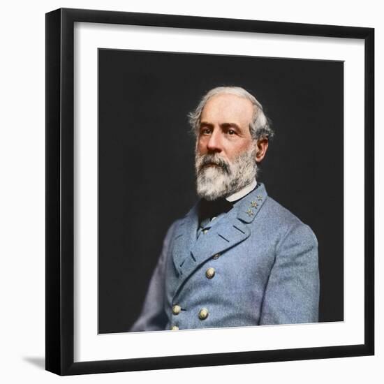 Vintage Portrait of Confederate Civil War General Robert E. Lee-Stocktrek Images-Framed Photographic Print