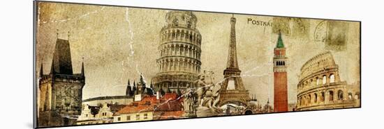 Vintage Postal Card - European Holidays-Maugli-l-Mounted Art Print