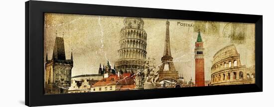 Vintage Postal Card - European Holidays-Maugli-l-Framed Art Print