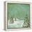 Vintage Postcard with Christmas Trees, Snow (Jpeg Version)-Alkestida-Framed Stretched Canvas