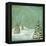 Vintage Postcard with Christmas Trees, Snow (Jpeg Version)-Alkestida-Framed Stretched Canvas