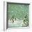 Vintage Postcard with Christmas Trees, Snow (Jpeg Version)-Alkestida-Framed Art Print