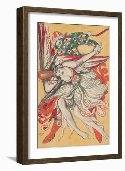 Vintage Poster design for the ballet The Firebird, 1915-Leon Bakst-Framed Giclee Print