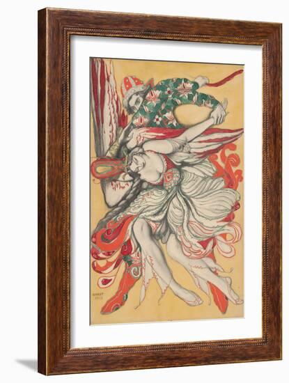 Vintage Poster design for the ballet The Firebird, 1915-Leon Bakst-Framed Giclee Print