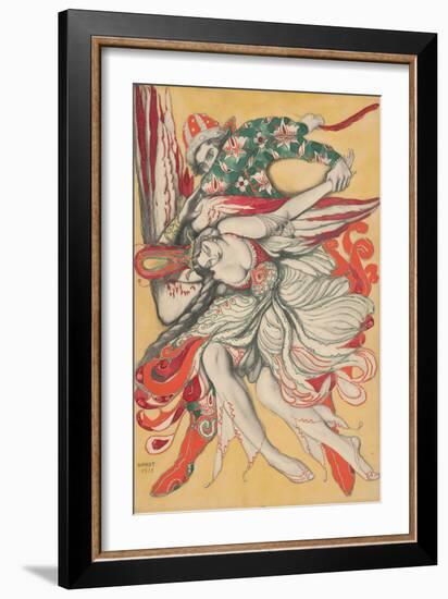 Vintage Poster design for the ballet The Firebird, 1915-Leon Bakst-Framed Giclee Print