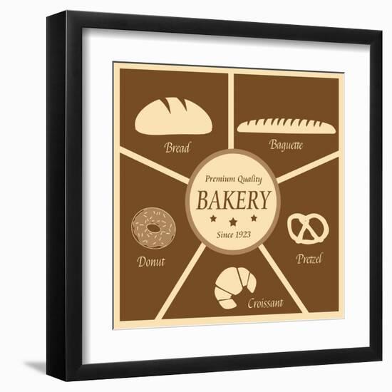 Vintage Poster Of Bakery-radubalint-Framed Art Print