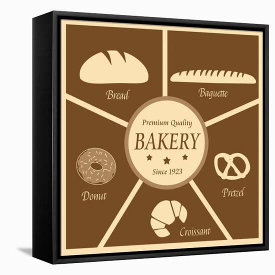 Vintage Poster Of Bakery-radubalint-Framed Stretched Canvas