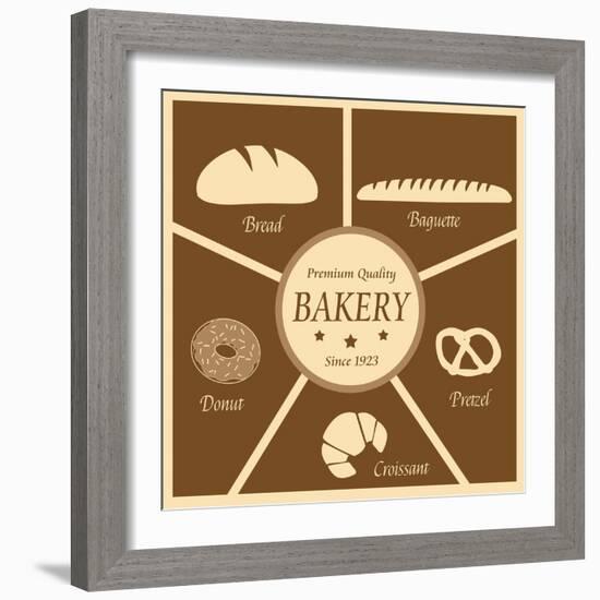 Vintage Poster Of Bakery-radubalint-Framed Art Print