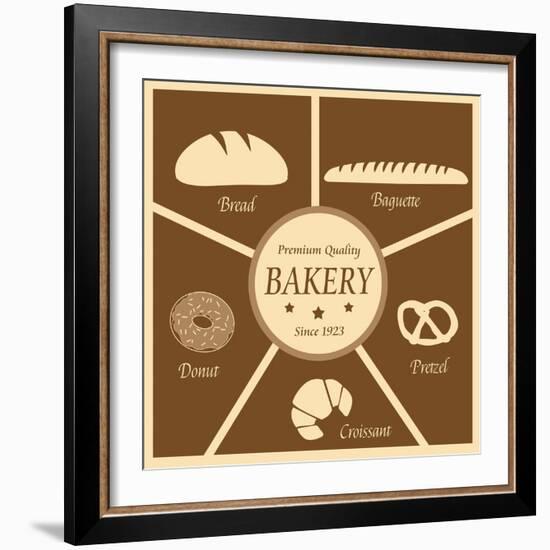 Vintage Poster Of Bakery-radubalint-Framed Art Print