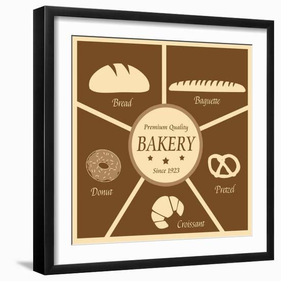 Vintage Poster Of Bakery-radubalint-Framed Art Print