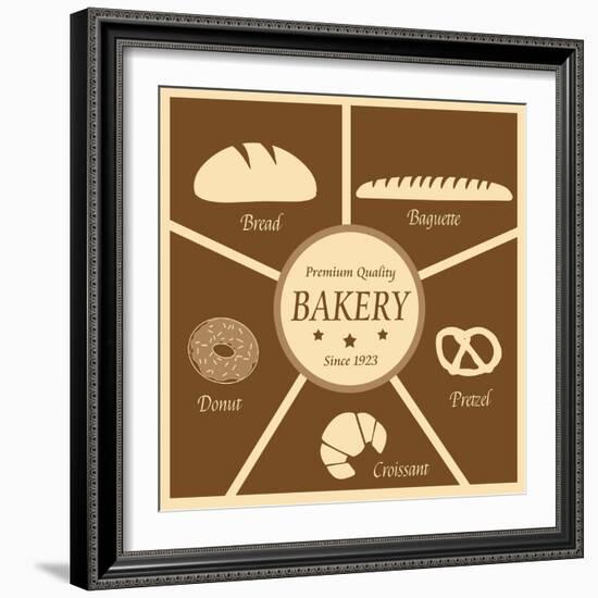 Vintage Poster Of Bakery-radubalint-Framed Art Print