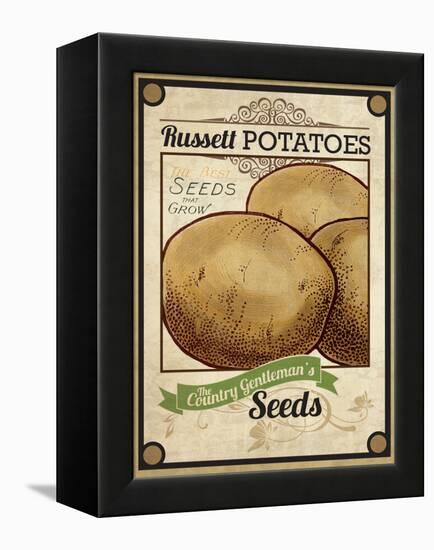 Vintage Potato Seed Packet-null-Framed Premier Image Canvas