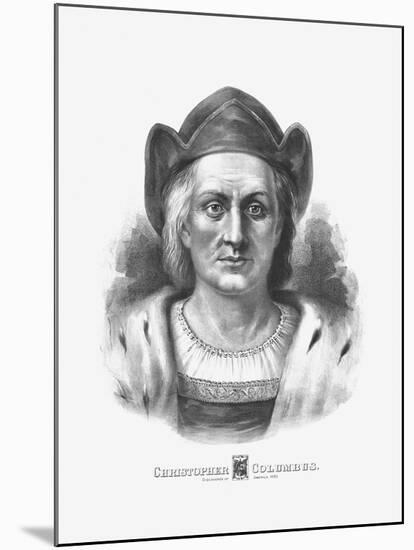 Vintage Print of Christopher Columbus-Stocktrek Images-Mounted Art Print