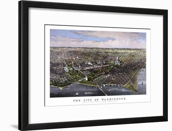 Vintage Print of Washington D.C-Stocktrek Images-Framed Art Print