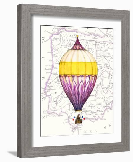 Vintage Purple Air Balloon-Hope Smith-Framed Art Print