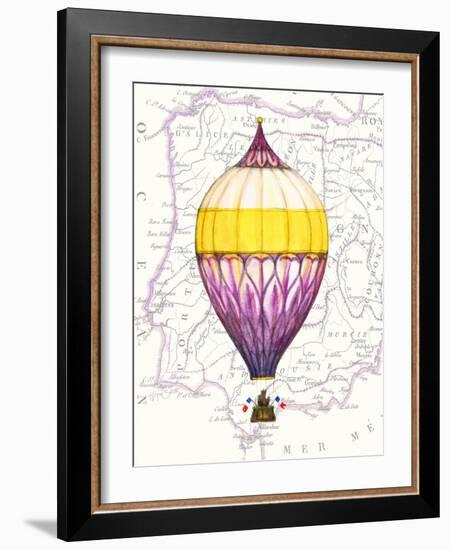 Vintage Purple Air Balloon-Hope Smith-Framed Art Print